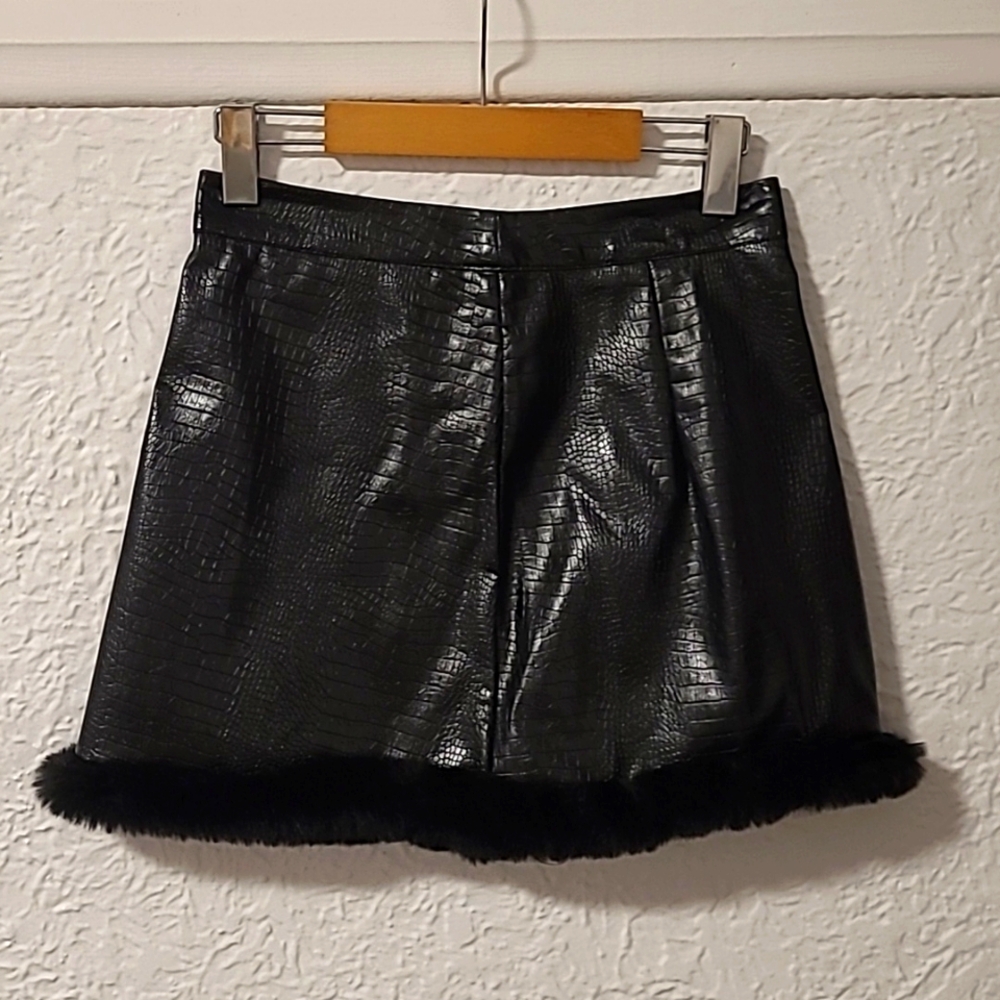Pleather Croc Skirt